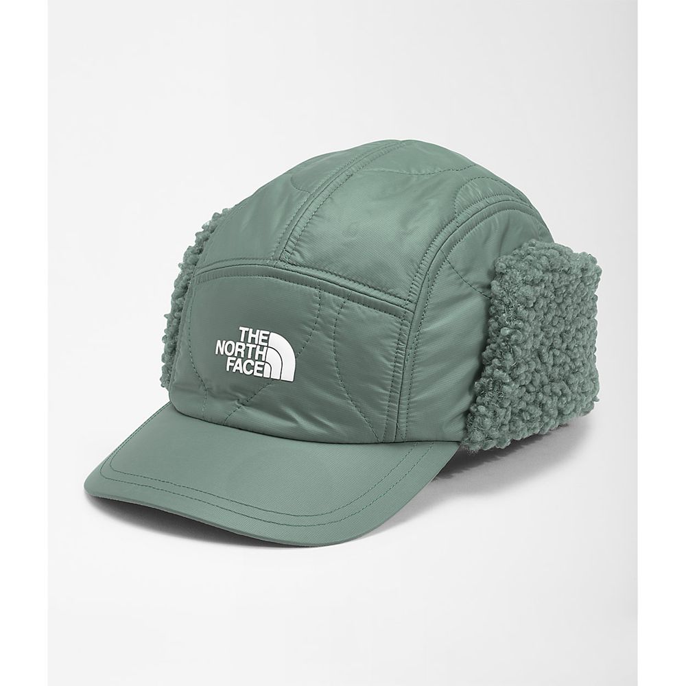 The North Face Caps Mens Australia - The North Face Insulated Earflap Ball Green (NXH-081296)